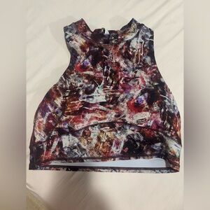 Lululemon Everlux and mesh cropped tank size 12